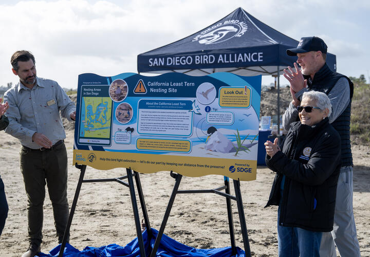 Local City and SDG&E Leadership present new signage for the Least Tern Habitat