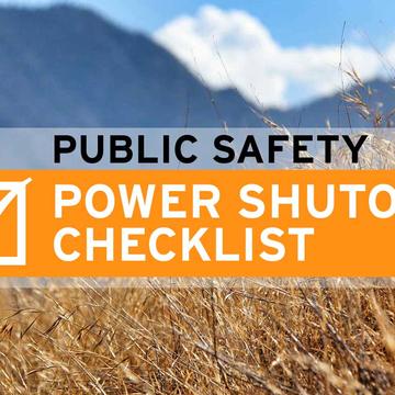 Public Safety Power Shutoff Checklist