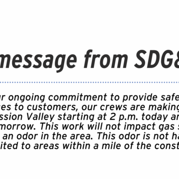 Aug. 25, 2022 -- Gas Odor In Mission Valley
