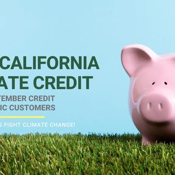 California Climate Credit to Offset September Bill for SDG&E Electric Customers by $32.28 in Credit