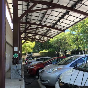 An array of electric vehicles