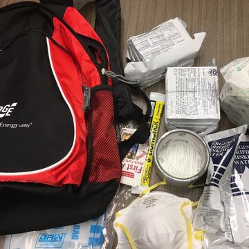 Emergency kit backpacks
