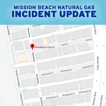Mission Beach Natural Gas Incident Update