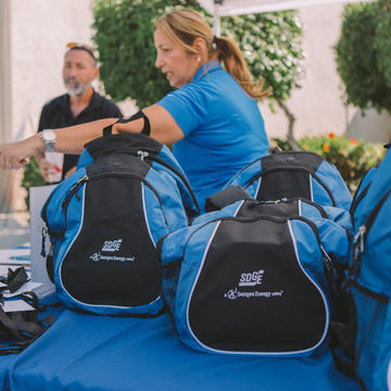 Free SDG&E Emergency Kit Backpacks being Handed Out 