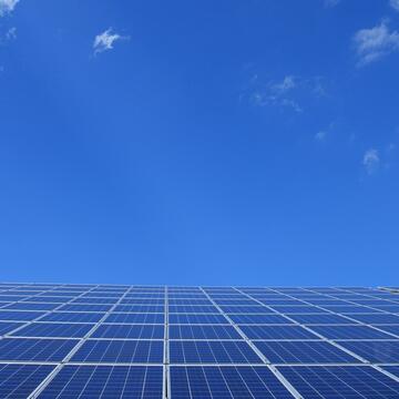 Solar Panels with blue sky