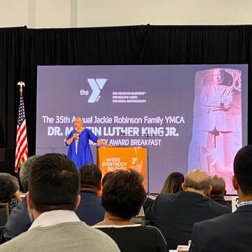 Starla Lewis at the Jackie Robinson YMCA MLK Breakfast