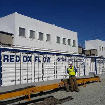 Steve Prsha at Flow Battery Facility