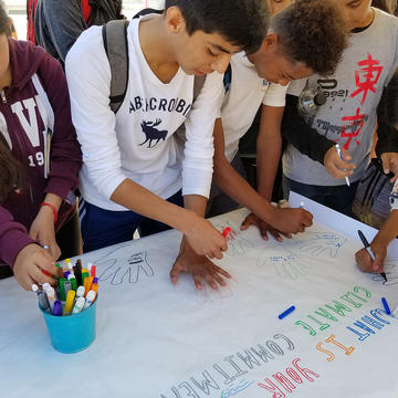 Students on Micro Climate to Macro Climates activity