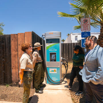 One of the newly installed EV Chargers 