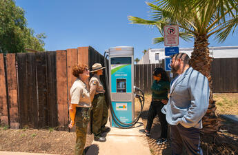 One of the newly installed EV Chargers 